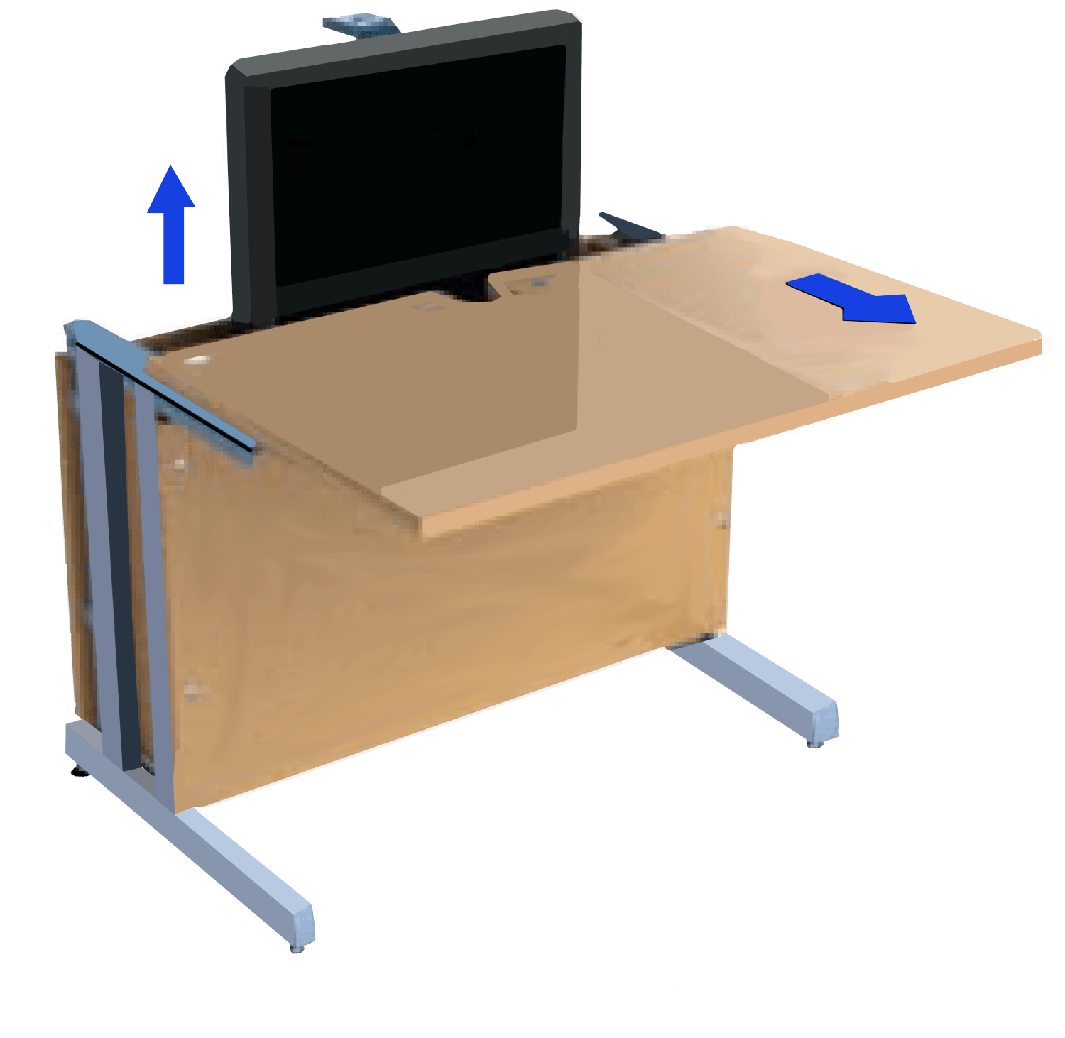 Akhter desk 8 plus in working position image