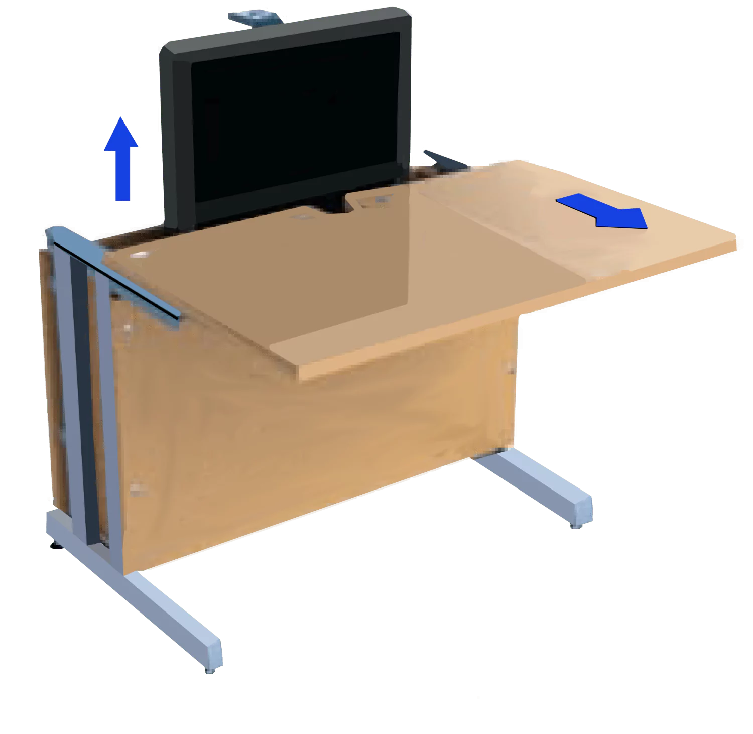 Akhter desk 8 plus in working position image